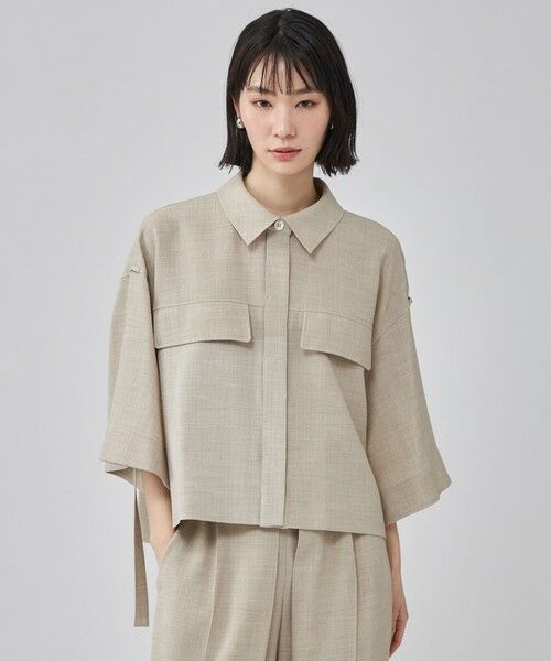 CAST: / キャスト コロン シャツ・ブラウス | リネンライクロールアップブラウス | 詳細1