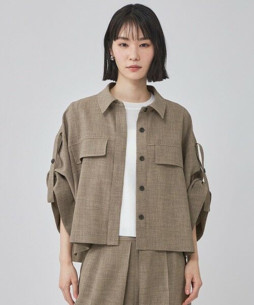 CAST: / キャスト コロン シャツ・ブラウス | リネンライクロールアップブラウス | 詳細2