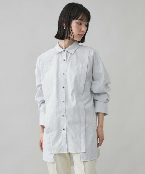 CAST: / キャスト コロン シャツ・ブラウス | 【CAST COLON】ストライプビックシャツ（ホワイト）