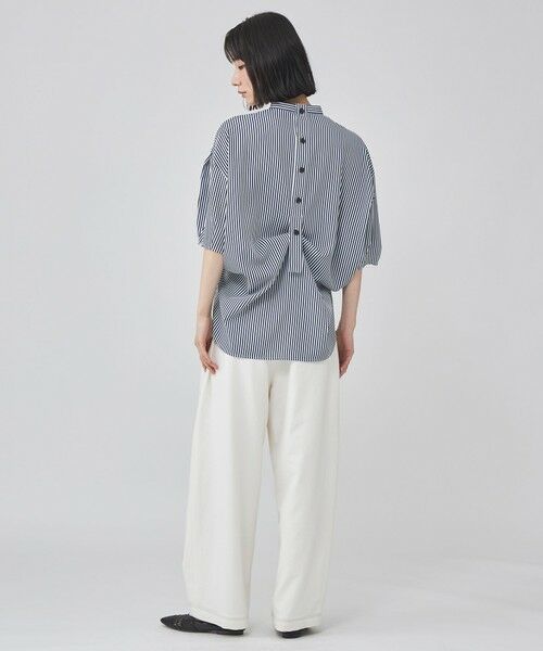 CAST: / キャスト コロン シャツ・ブラウス | バックボタンストライプブラウス | 詳細4