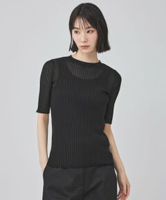 CAST: / キャスト コロン ニット・セーター | ハーフスリーブシアーニット