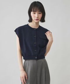 CAST: / キャスト コロン ニット・セーター | 【CAST COLON】クロップドニットジレ