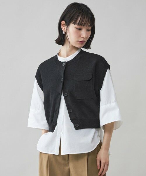 CAST: / キャスト コロン ニット・セーター | 【CAST COLON】クロップドニットジレ | 詳細15