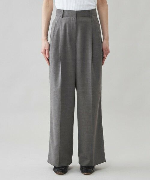 CAST: / キャスト コロン パンツ | 【CAST COLON】ウールメッシュツータックパンツ | 詳細7