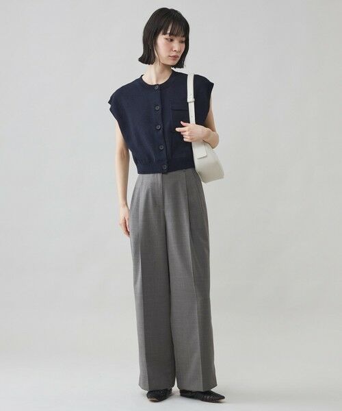 CAST: / キャスト コロン パンツ | 【CAST COLON】ウールメッシュツータックパンツ | 詳細3