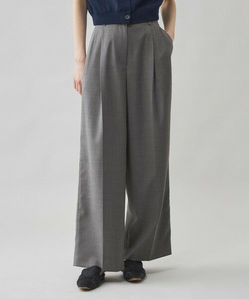 CAST: / キャスト コロン パンツ | 【CAST COLON】ウールメッシュツータックパンツ（グレー4）