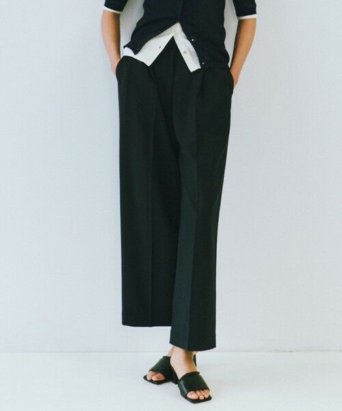 CAST: / キャスト コロン パンツ | 【CAST COLON】ウールメッシュツータックパンツ（ネイビー）