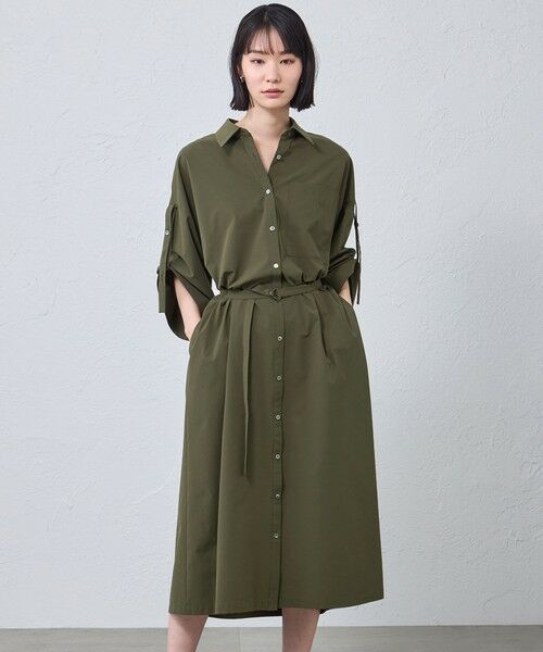 CAST: / キャスト コロン ロング・マキシ丈ワンピース | 【早割10％OFFキャンペーン】ロールアップシャツワンピース（カーキ3）