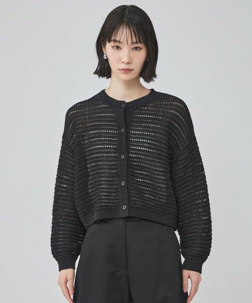 CAST: / キャスト コロン ニット・セーター | ギマニットカーディガン（ブラック）