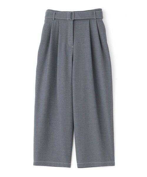 CAST: / キャスト コロン パンツ | ツータックフォルムベルトパンツ（ネイビー）