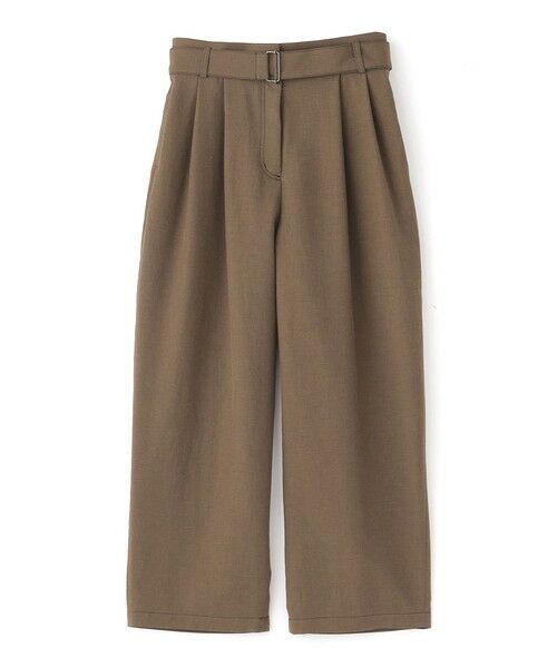 CAST: / キャスト コロン パンツ | ツータックフォルムベルトパンツ（ブラウン7）