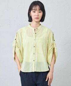 CAST: / キャスト コロン シャツ・ブラウス | 【接触冷感・着用シワ軽減・通気性】シアーロールアップブラウス