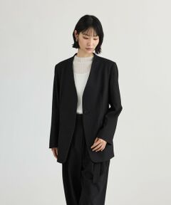 CAST: / キャスト コロン その他アウター | 【手洗い可能・着用シワ軽減】ノーカラージャケット