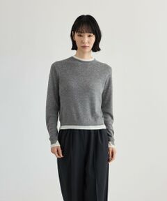 CAST: / キャスト コロン ニット・セーター | 【CAST COLON】【WEB・一部店舗限定】フェイクレイヤードニットプルオーバー