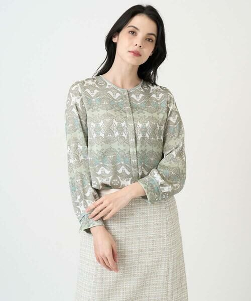 CHRISTIAN AUJARD / クリスチャン・オジャール シャツ・ブラウス | レーシーオーナメントプリントブラウス | 詳細12