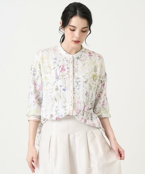 CHRISTIAN AUJARD / クリスチャン・オジャール シャツ・ブラウス | ボタニカルフラワーブラウス | 詳細4