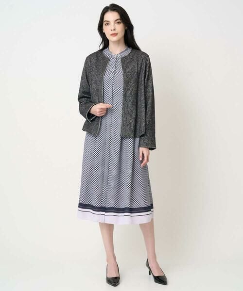 CHRISTIAN AUJARD / クリスチャン・オジャール ロング・マキシ丈ワンピース | 棒タイ付プリントワンピース | 詳細12