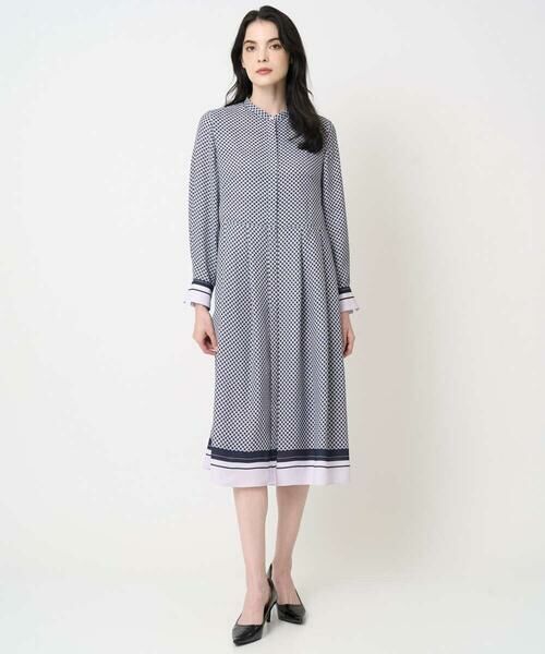 CHRISTIAN AUJARD / クリスチャン・オジャール ロング・マキシ丈ワンピース | 棒タイ付プリントワンピース | 詳細2