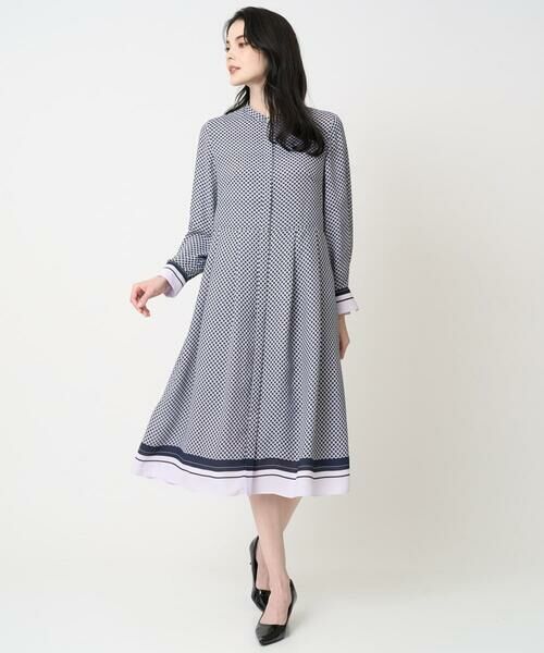 CHRISTIAN AUJARD / クリスチャン・オジャール ロング・マキシ丈ワンピース | 棒タイ付プリントワンピース | 詳細3