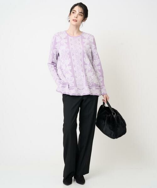 CHRISTIAN AUJARD / クリスチャン・オジャール ニット・セーター | レーシージャガードニットプルオーバー | 詳細2