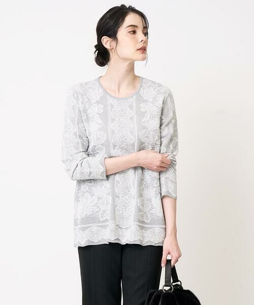 CHRISTIAN AUJARD / クリスチャン・オジャール ニット・セーター | レーシージャガードニットプルオーバー | 詳細6