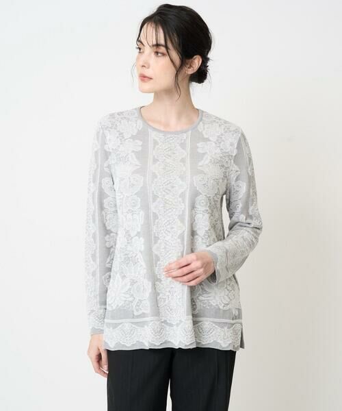 CHRISTIAN AUJARD / クリスチャン・オジャール ニット・セーター | レーシージャガードニットプルオーバー | 詳細7