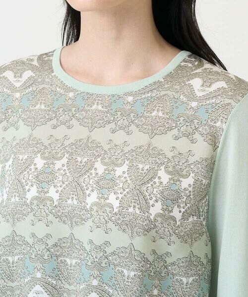 CHRISTIAN AUJARD / クリスチャン・オジャール ニット・セーター | [アンサンブル対応]レーシーオーナメントプリントトップス | 詳細5