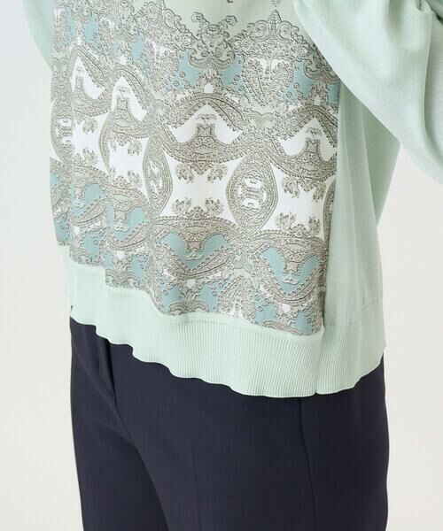 CHRISTIAN AUJARD / クリスチャン・オジャール ニット・セーター | [アンサンブル対応]レーシーオーナメントプリントトップス | 詳細7