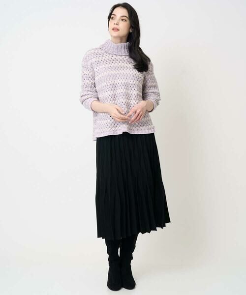 CHRISTIAN AUJARD / クリスチャン・オジャール ロング・マキシ丈スカート | ウエーブニットプリーツスカート | 詳細12