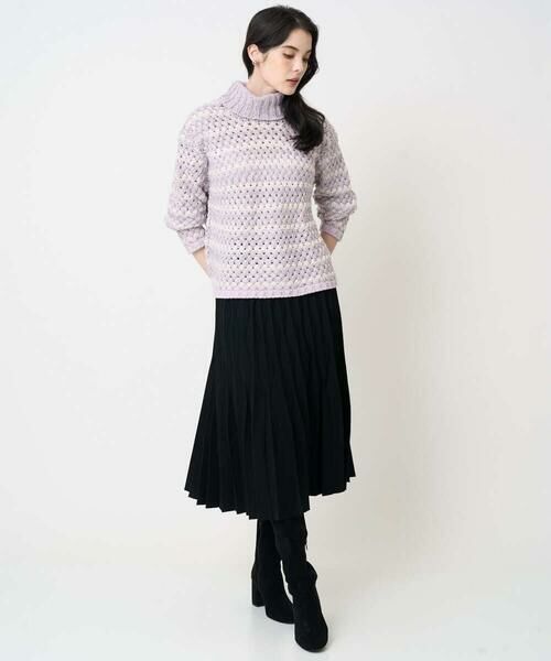 CHRISTIAN AUJARD / クリスチャン・オジャール ロング・マキシ丈スカート | ウエーブニットプリーツスカート | 詳細13