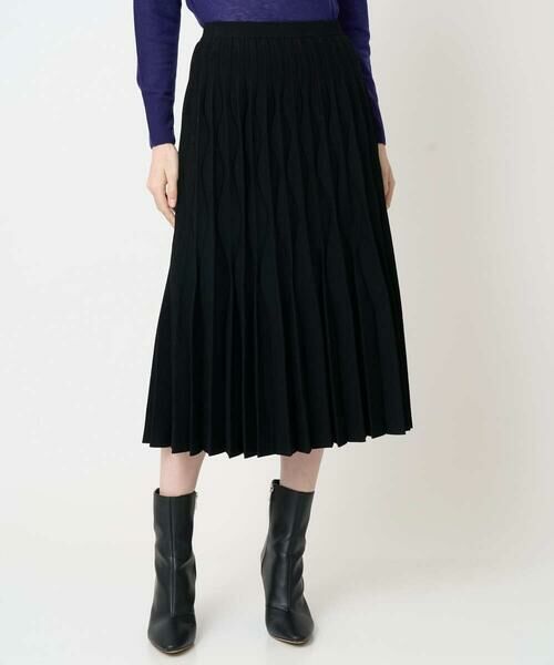 CHRISTIAN AUJARD / クリスチャン・オジャール ロング・マキシ丈スカート | ウエーブニットプリーツスカート | 詳細3