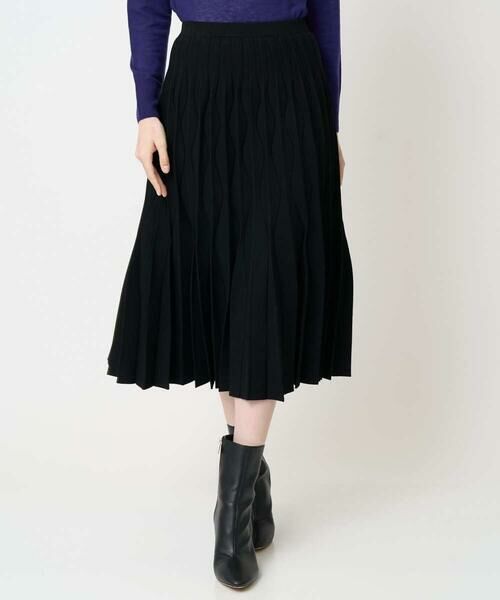 CHRISTIAN AUJARD / クリスチャン・オジャール ロング・マキシ丈スカート | ウエーブニットプリーツスカート | 詳細4