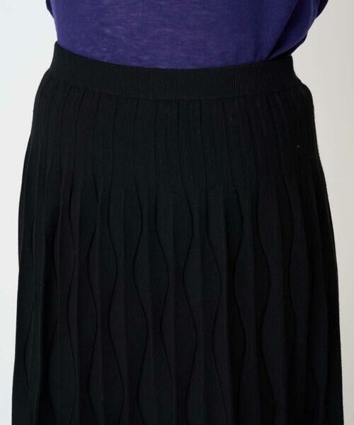 CHRISTIAN AUJARD / クリスチャン・オジャール ロング・マキシ丈スカート | ウエーブニットプリーツスカート | 詳細7