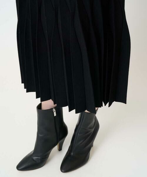 CHRISTIAN AUJARD / クリスチャン・オジャール ロング・マキシ丈スカート | ウエーブニットプリーツスカート | 詳細8