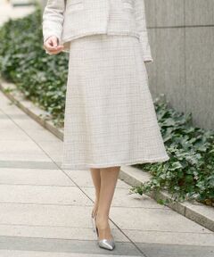 CHRISTIAN AUJARD / クリスチャン・オジャール ロング・マキシ丈スカート | [セットアップ対応]シャイニーツィードスカート