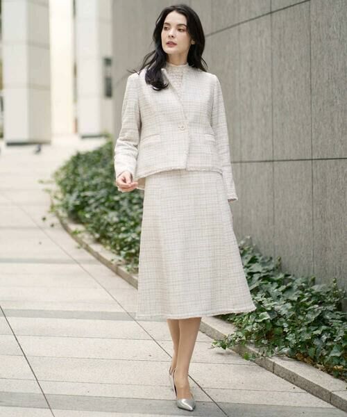 CHRISTIAN AUJARD / クリスチャン・オジャール ロング・マキシ丈スカート | [セットアップ対応]シャイニーツィードスカート | 詳細10