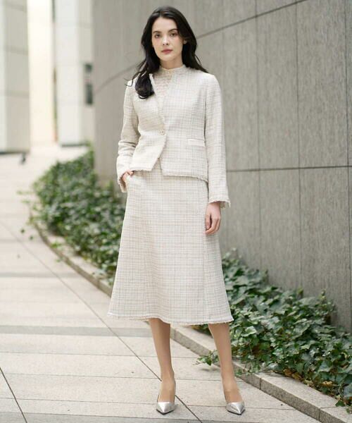 CHRISTIAN AUJARD / クリスチャン・オジャール ロング・マキシ丈スカート | [セットアップ対応]シャイニーツィードスカート | 詳細12