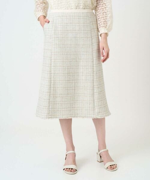 CHRISTIAN AUJARD / クリスチャン・オジャール ロング・マキシ丈スカート | [セットアップ対応]シャイニーツィードスカート | 詳細2