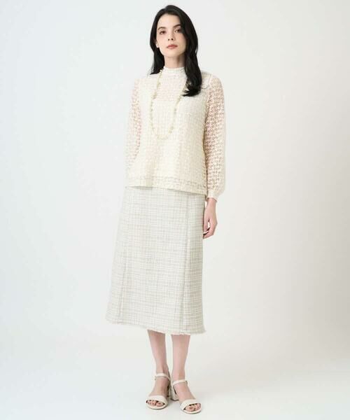 CHRISTIAN AUJARD / クリスチャン・オジャール ロング・マキシ丈スカート | [セットアップ対応]シャイニーツィードスカート | 詳細23