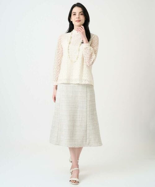 CHRISTIAN AUJARD / クリスチャン・オジャール ロング・マキシ丈スカート | [セットアップ対応]シャイニーツィードスカート | 詳細25