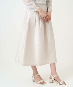 CHRISTIAN AUJARD / クリスチャン・オジャール ロング・マキシ丈スカート | [セットアップ対応]ジャカードサテンスカート