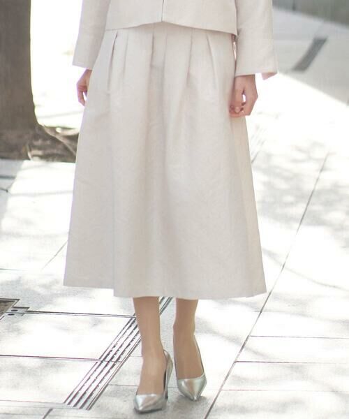 CHRISTIAN AUJARD / クリスチャン・オジャール ロング・マキシ丈スカート | [セットアップ対応]ジャカードサテンスカート | 詳細1