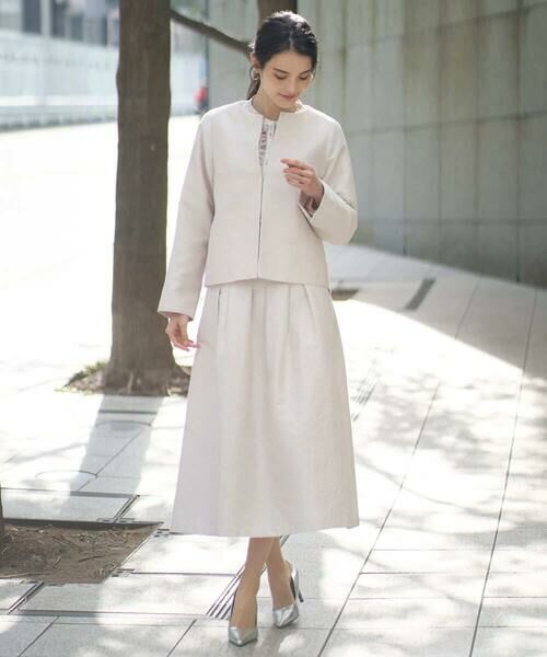 CHRISTIAN AUJARD / クリスチャン・オジャール ロング・マキシ丈スカート | [セットアップ対応]ジャカードサテンスカート | 詳細12