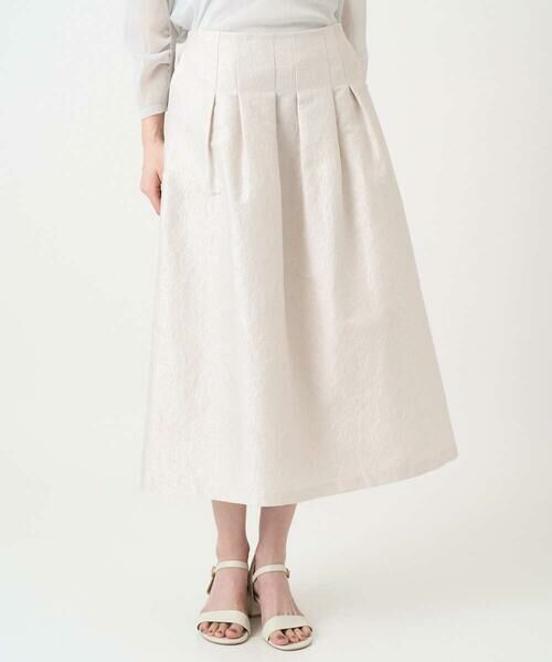 CHRISTIAN AUJARD / クリスチャン・オジャール ロング・マキシ丈スカート | [セットアップ対応]ジャカードサテンスカート | 詳細3