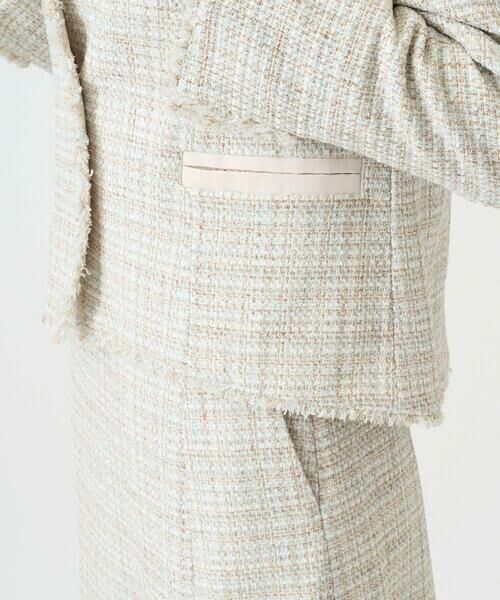 CHRISTIAN AUJARD / クリスチャン・オジャール ノーカラージャケット | [セットアップ対応]シャイニーツィードジャケット | 詳細15