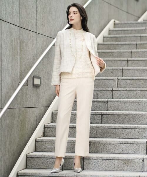 CHRISTIAN AUJARD / クリスチャン・オジャール ノーカラージャケット | [セットアップ対応]シャイニーツィードジャケット | 詳細19