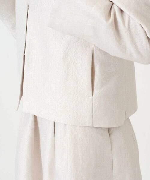 CHRISTIAN AUJARD / クリスチャン・オジャール ノーカラージャケット | [セットアップ対応]ジャカードサテンジャケット | 詳細8