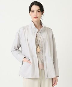 CHRISTIAN AUJARD / クリスチャン・オジャール ノーカラージャケット | [軽量/シワになりにくい]タフタジップジャケット