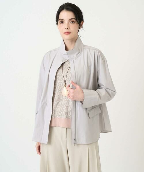 CHRISTIAN AUJARD / クリスチャン・オジャール ノーカラージャケット | [軽量/シワになりにくい]タフタジップジャケット | 詳細1