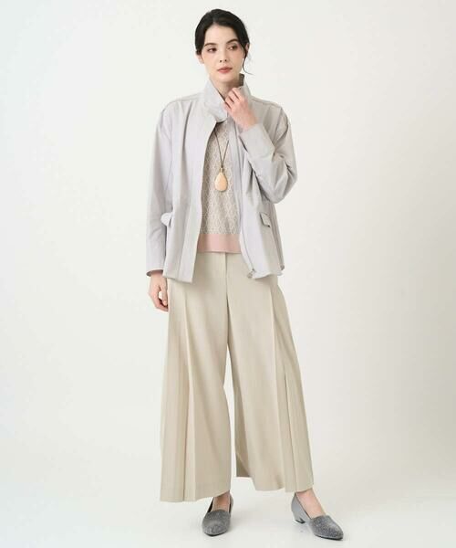 CHRISTIAN AUJARD / クリスチャン・オジャール ノーカラージャケット | [軽量/シワになりにくい]タフタジップジャケット | 詳細8